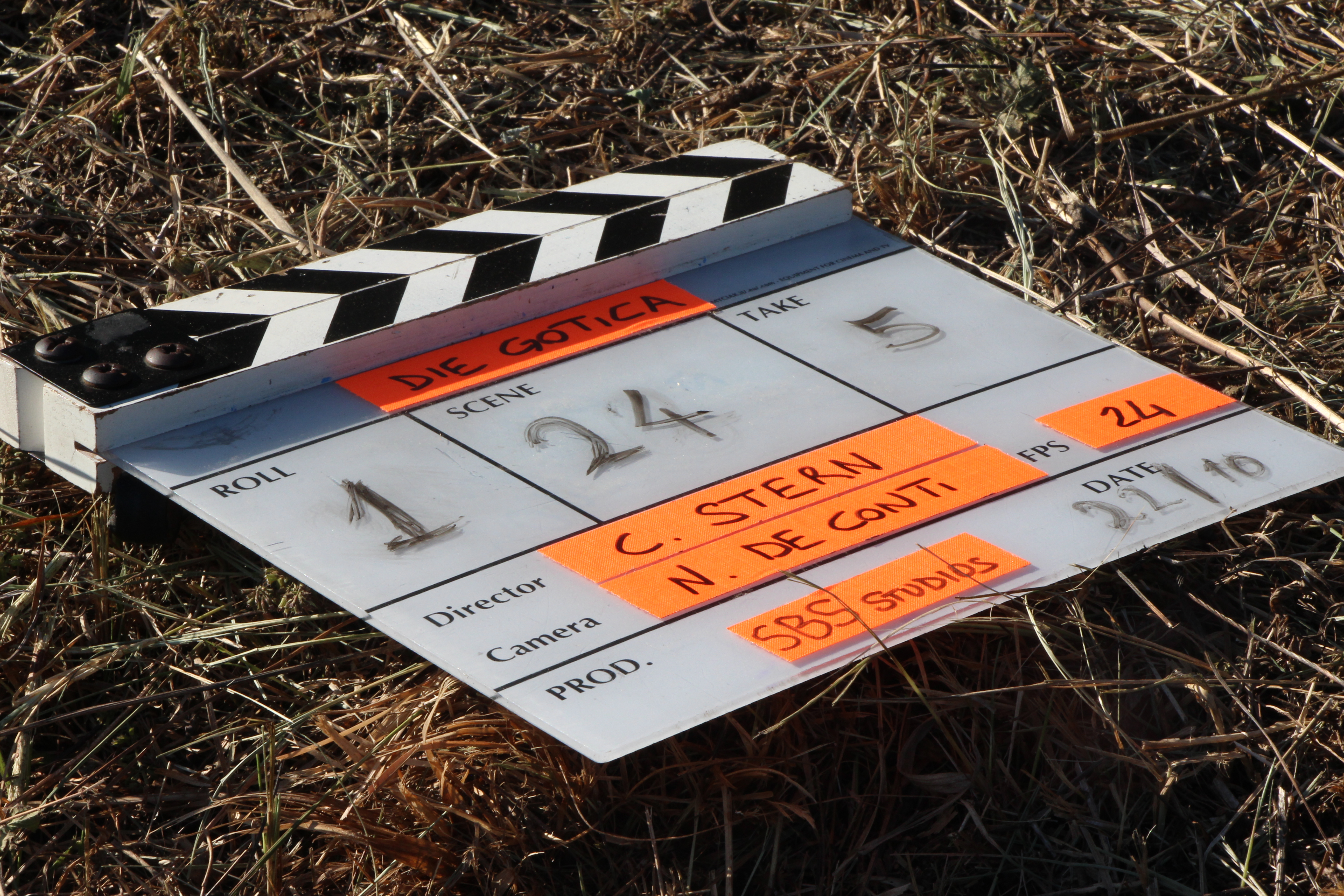 Un ciak di Die Gotica dall’archivio di produzione del 2018