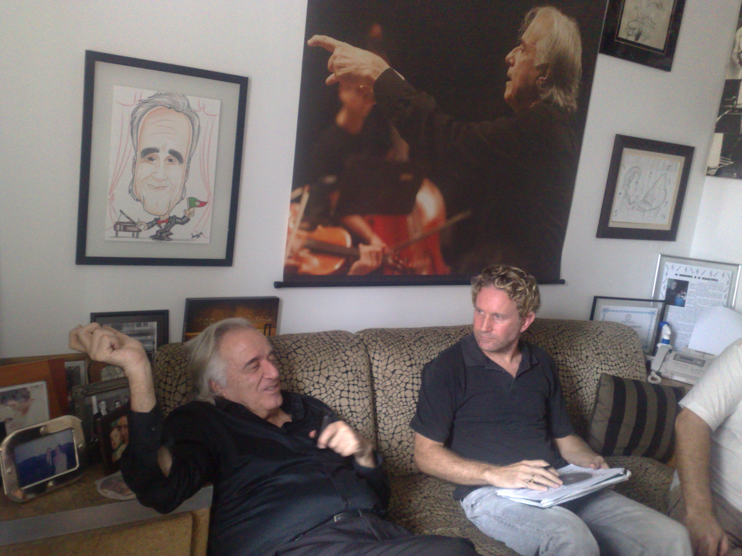 João Carlos Martins e Cristiano Stern durante un incontro preparatorio, come indicato nell’archivio personale